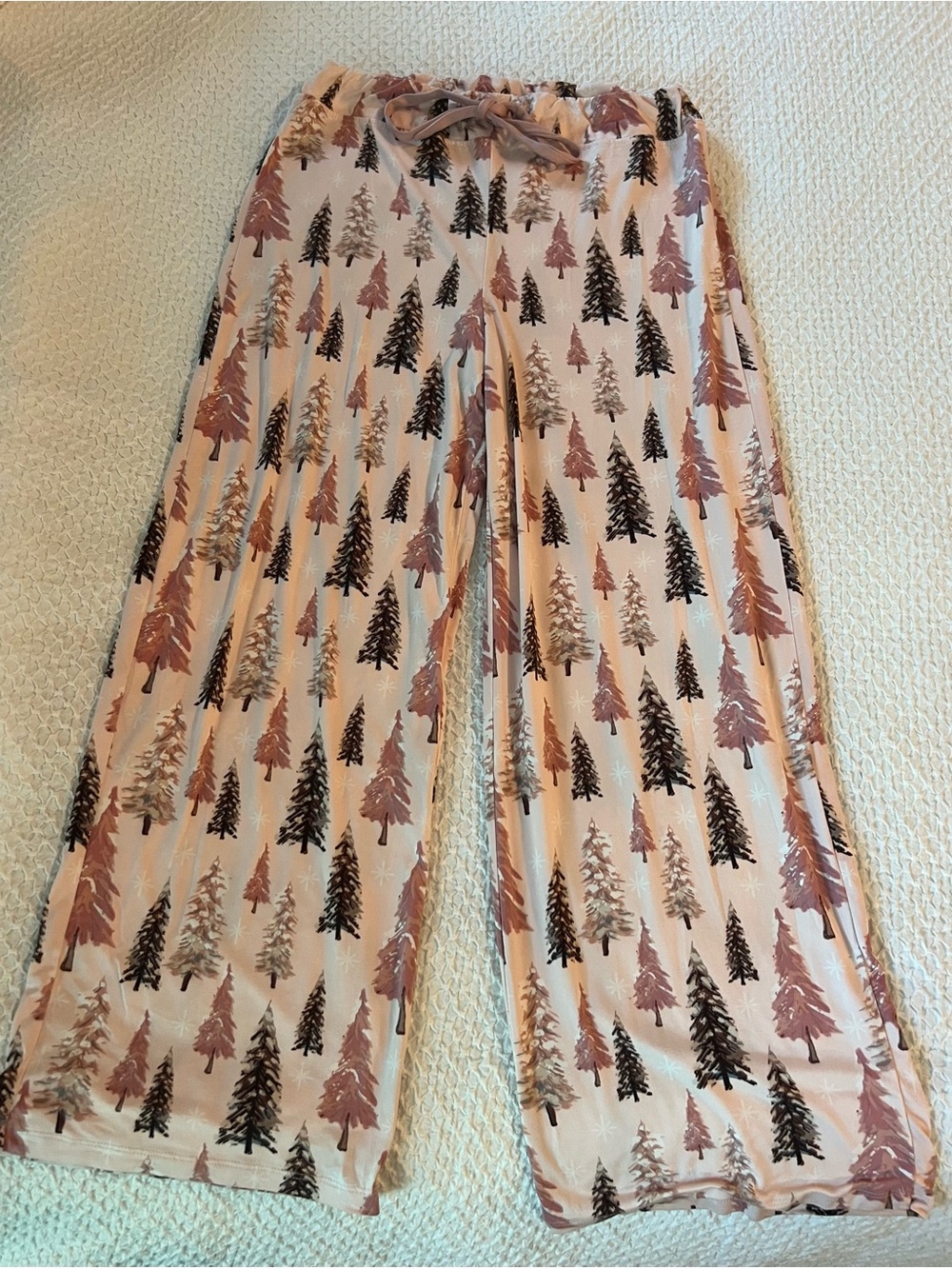 Amanda Blu , Cozy, Tree Print Wide Leg Lounge Pants, Women Small
